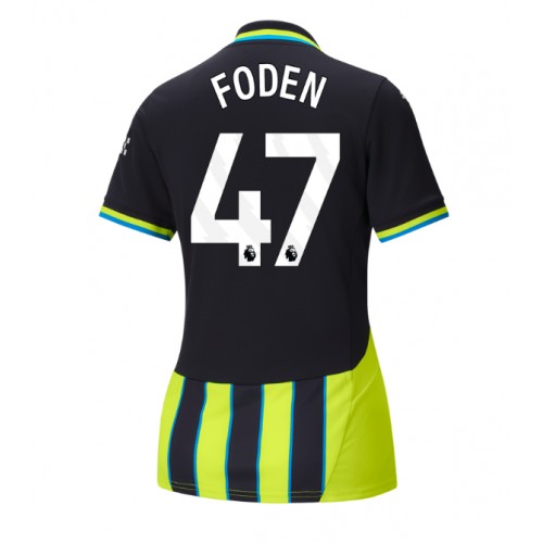 Fotbalové Dres Manchester City Phil Foden #47 Dámské Venkovní 2024-25 Krátký Rukáv